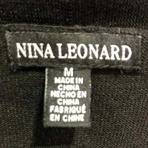 Nina Leonard Bolero, Open front,classic black sweater/cardigan - Picture 7 of 9